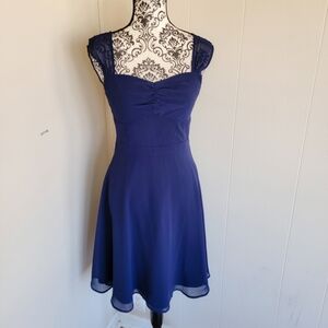 Modcloth Fit & Flare Sweetheart Neckline Mini Dress